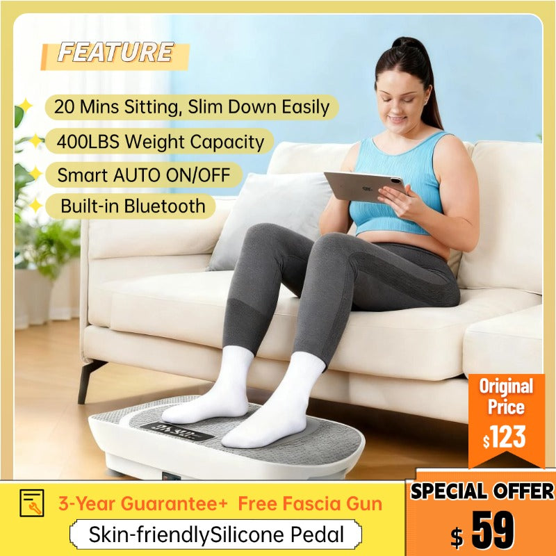 【Direct Deal🎁】Easy Slim Vibration Plate Exercise Machine (Sit & Lose) + Free Gift!